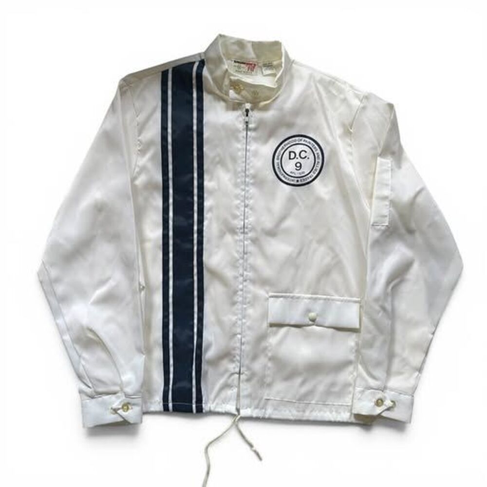 Vintage King Louie Jacket, Pro Fit, 70s-80s, M, White, D.C. 9 Painters Union USA